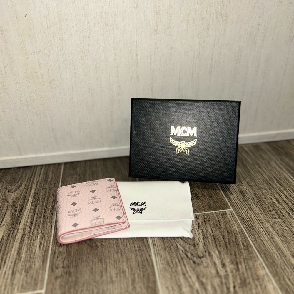 MCM pink wallet
